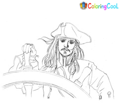 Jack Sparrow Coloring Pages