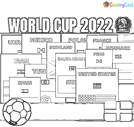 2022 World Cup Picture Coloring Page