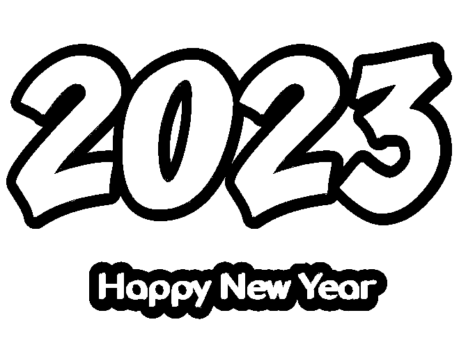 Happy New Year 2023 Coloring Pages