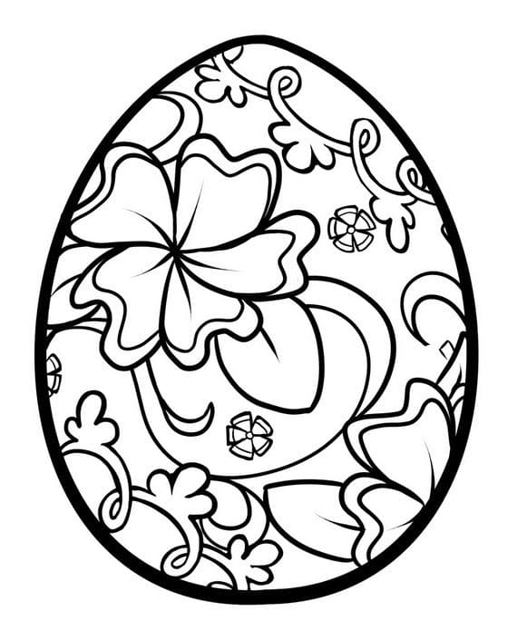 Adult Easter Image For Children Coloring Page