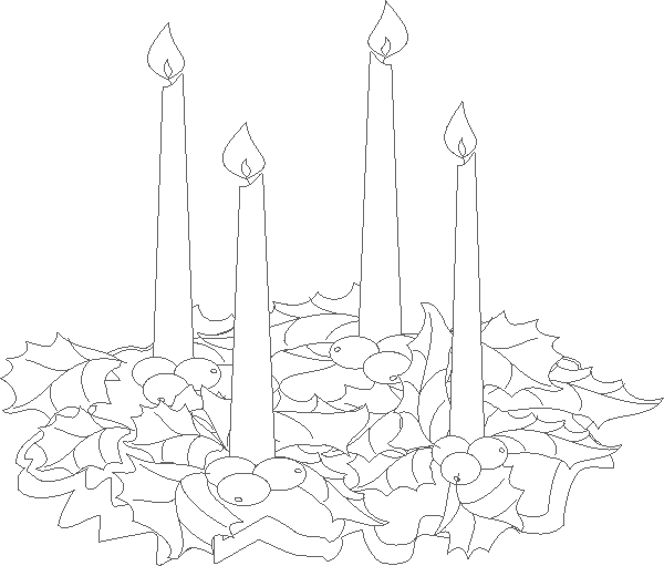 Advent Wreath For Children Coloring Page