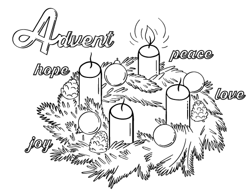 Advent Wreath Printable Image For Kids