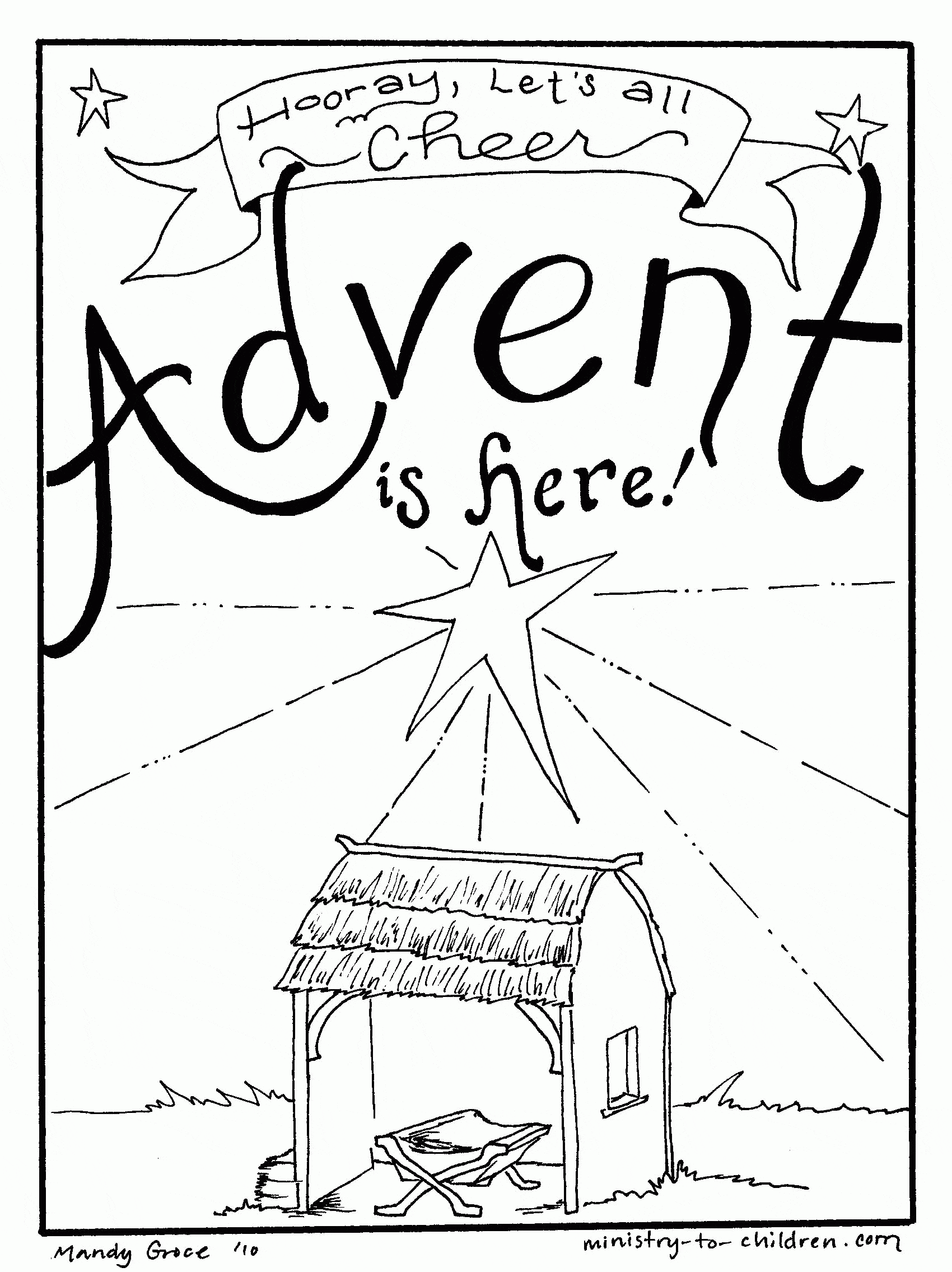 Advent Wreath Printable Coloring Page