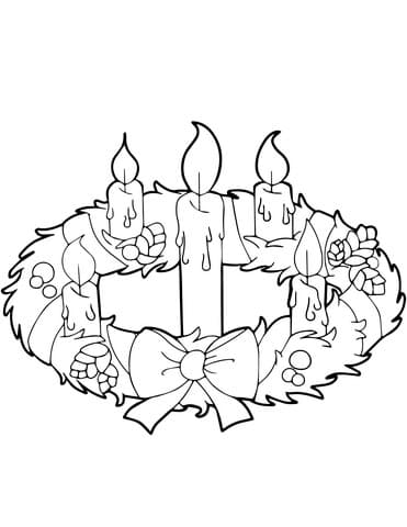 Advent Wreath and Candles Image For Children