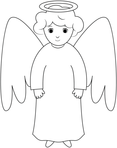 Angel For Children Coloring Page