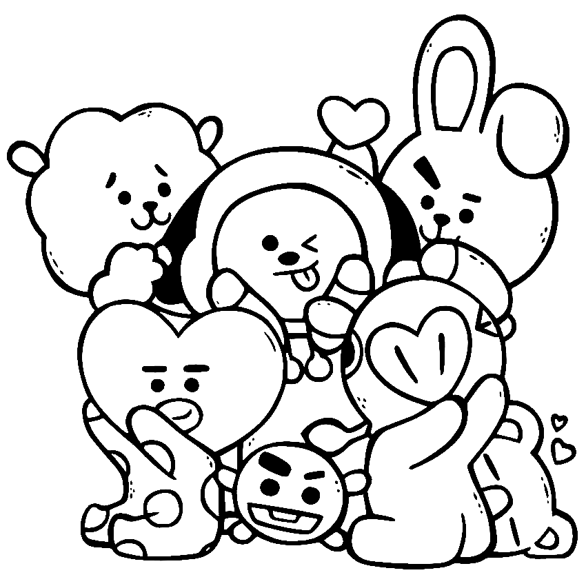 BT21 Coloring Pages