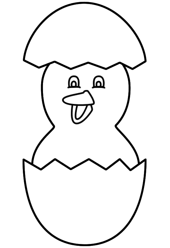 Baby Chick For Children Coloring Page