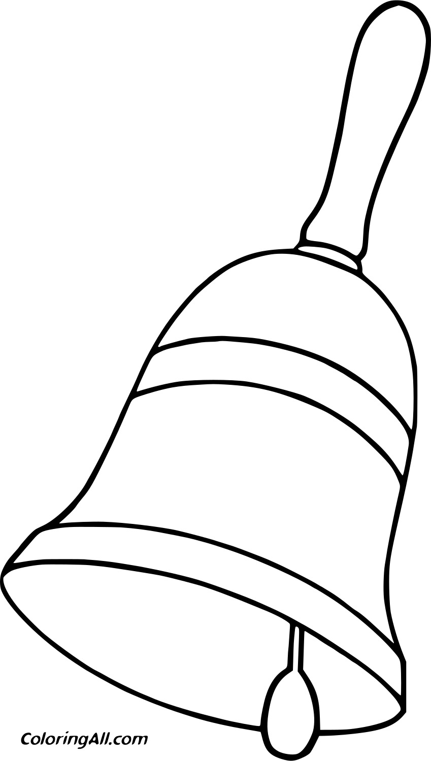 Bell With A Handle Image For Kids Coloring Page