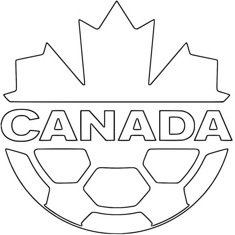 Canada Team Image For Kids Coloring Page