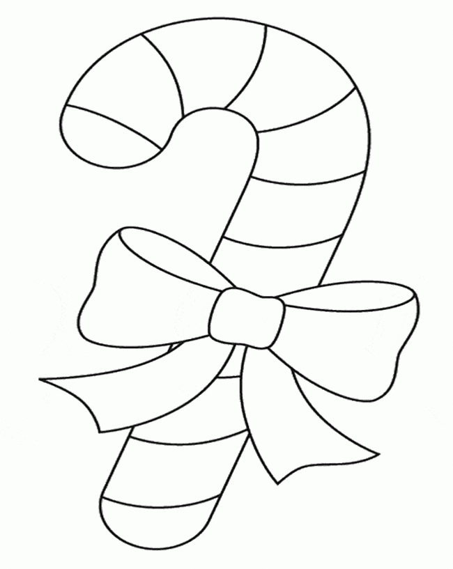 Candy Cane Drawing Coloring Page