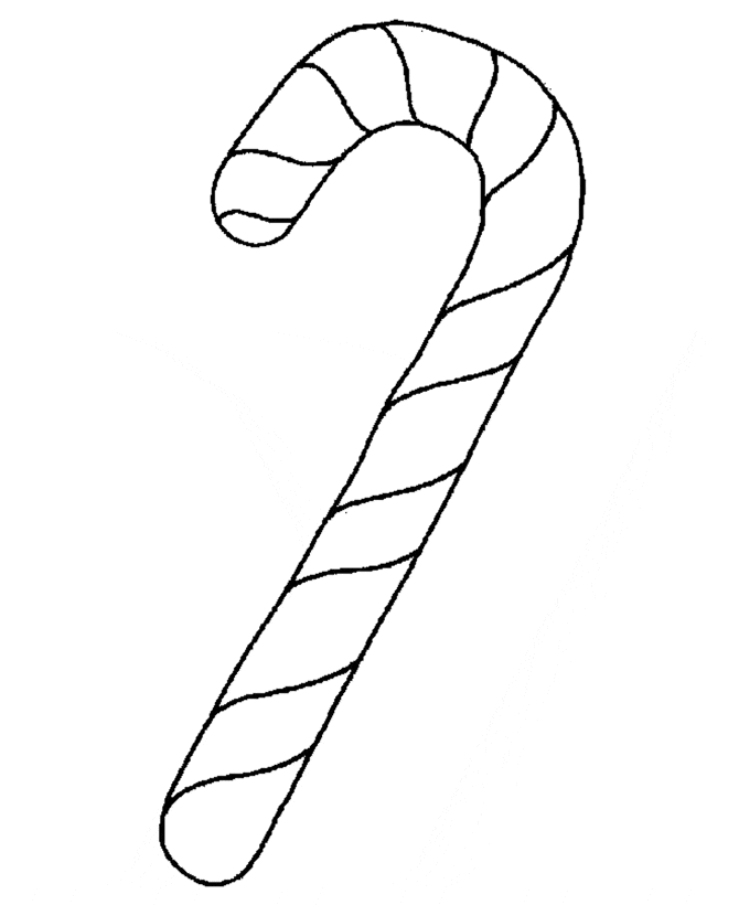 Candy Cane For Kids Picture Coloring Page