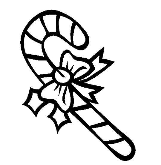 Candy Cane Picture For Kids Coloring Page