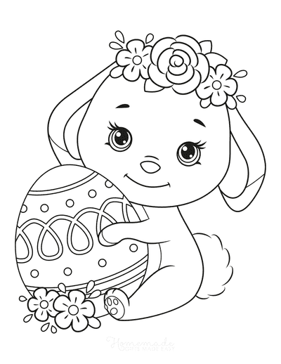 Cartoon Easter For Kids Image Coloring Page