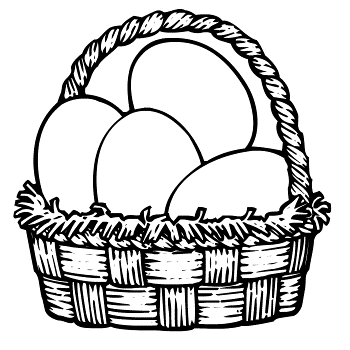 Cartoon Easter Image For Children Coloring Page