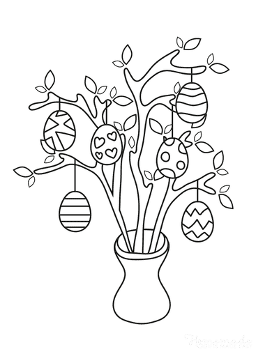 Cartoon Easter Lovely Image Coloring Page