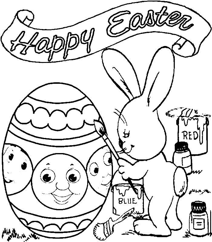 Cartoon Easter Sweet Clip Art Coloring Page