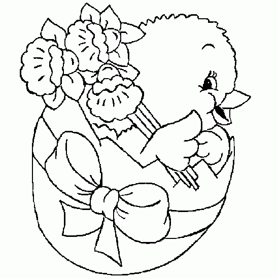 Chick Coloring Page Easter Drawing Coloring Page