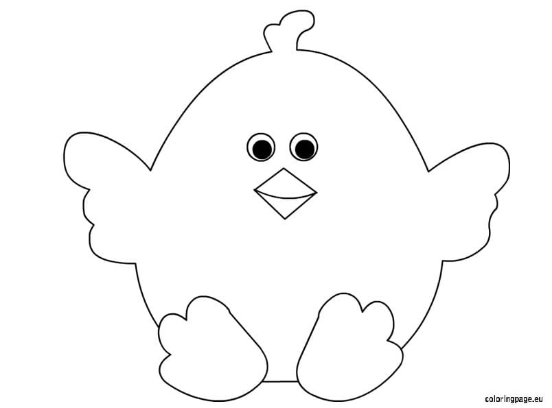 Chick Painting For Children Coloring Page