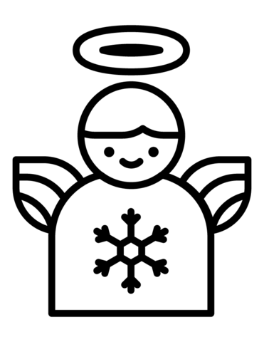 Christmas Angel Image For Children Coloring Page