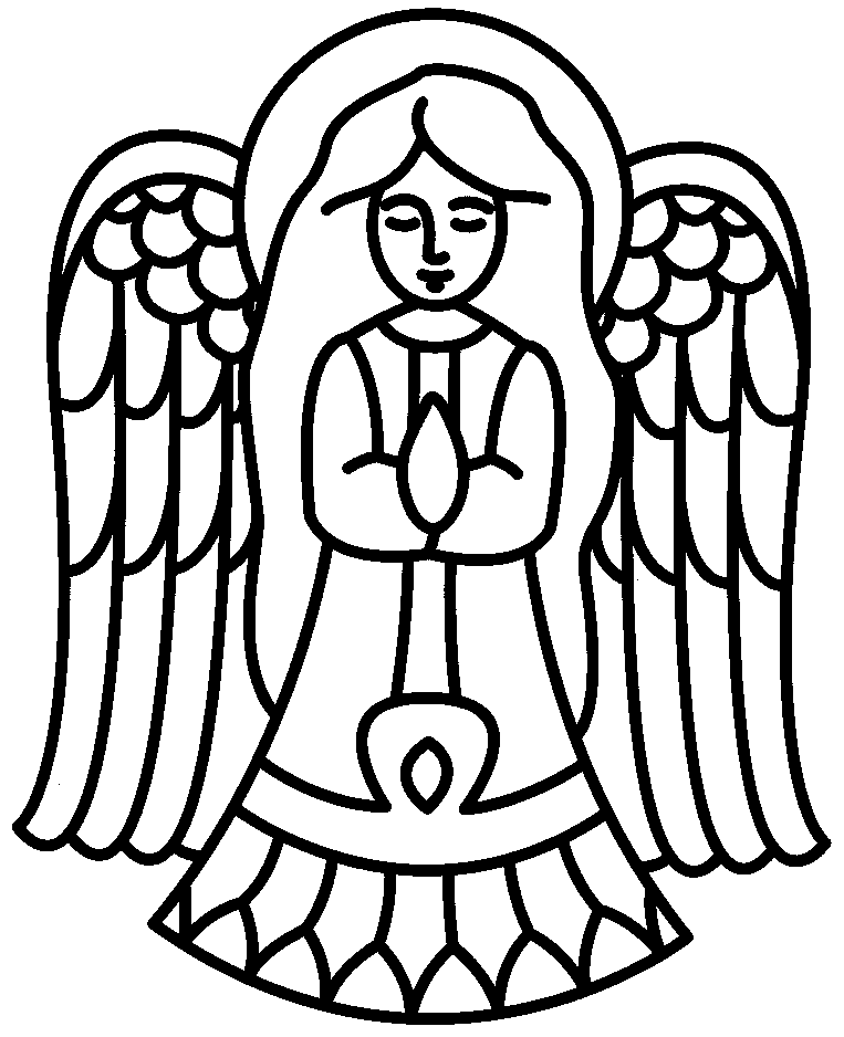 Christmas Angel Picture For Kids Coloring Page