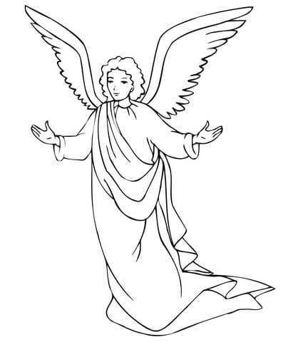 Christmas Angel Coloring Page