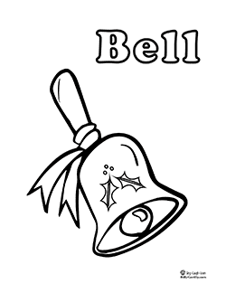 Christmas Bell Cute Coloring Page