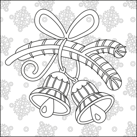 Christmas Bell Image Coloring Page