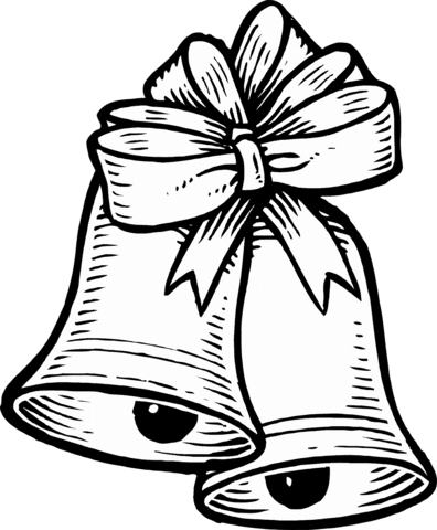 Christmas Bell Ornament Coloring Page