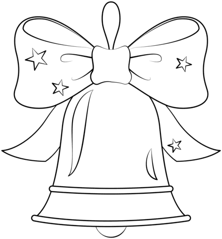 Christmas Bell Picture Coloring Page
