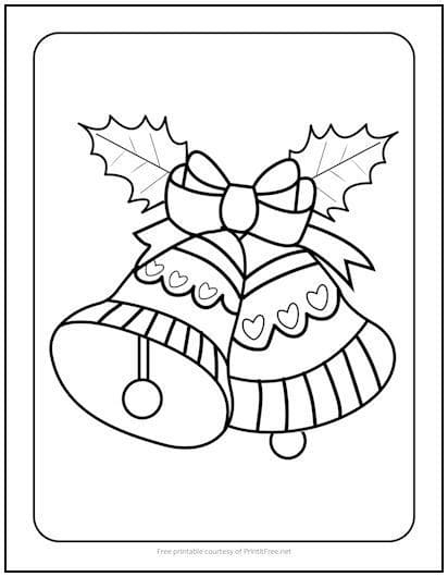 Christmas Bells Are Ringing Image For Kids Coloring Page