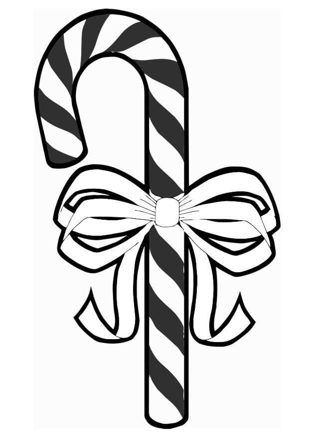 Christmas Candy Image For Children Coloring Page