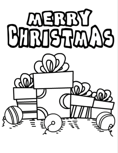 Christmas Card Clip Art Image Coloring Page