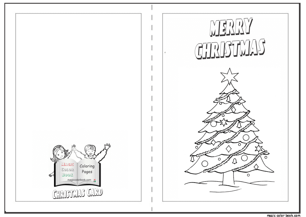 Christmas Card Free Printable Coloring Page