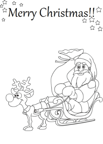 Christmas Card Picture For Children Coloring Page