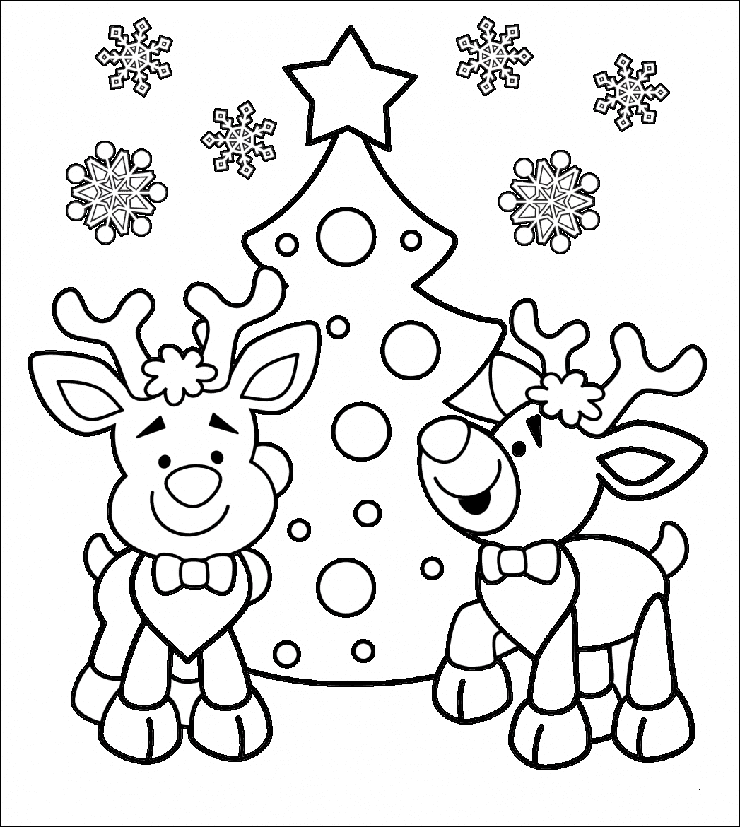 Christmas Cute For Children Coloring Page
