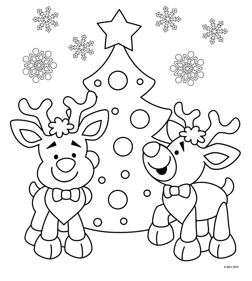 Christmas Cute For Children Coloring Page