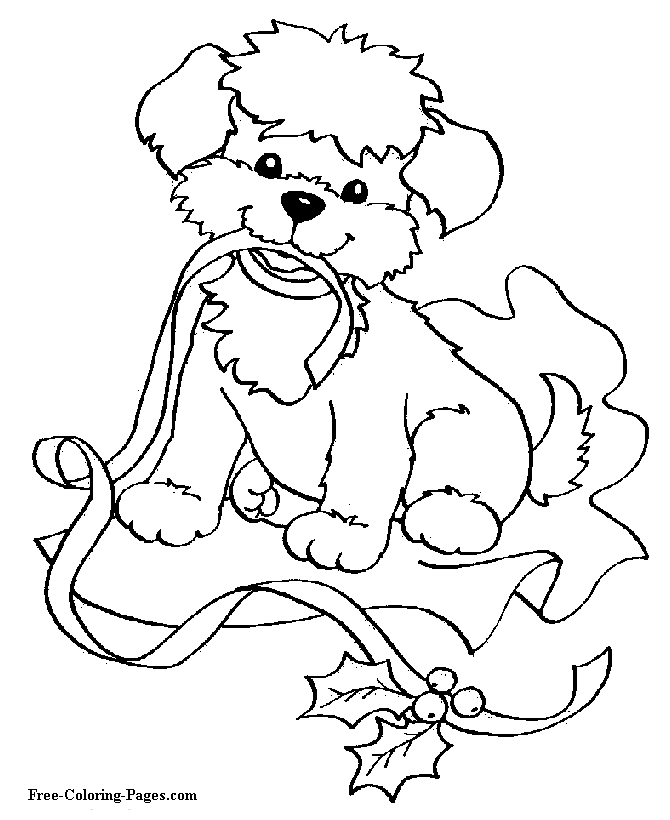 Christmas Cute Picture Coloring Page