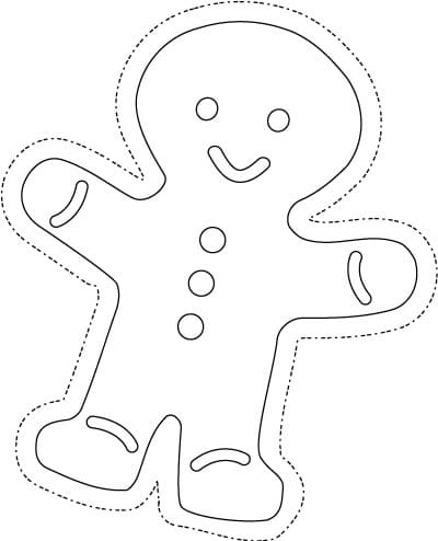 Christmas Gingerbread Men Coloring Page