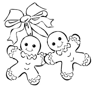 Christmas Gingerbread Terrific Coloring Page