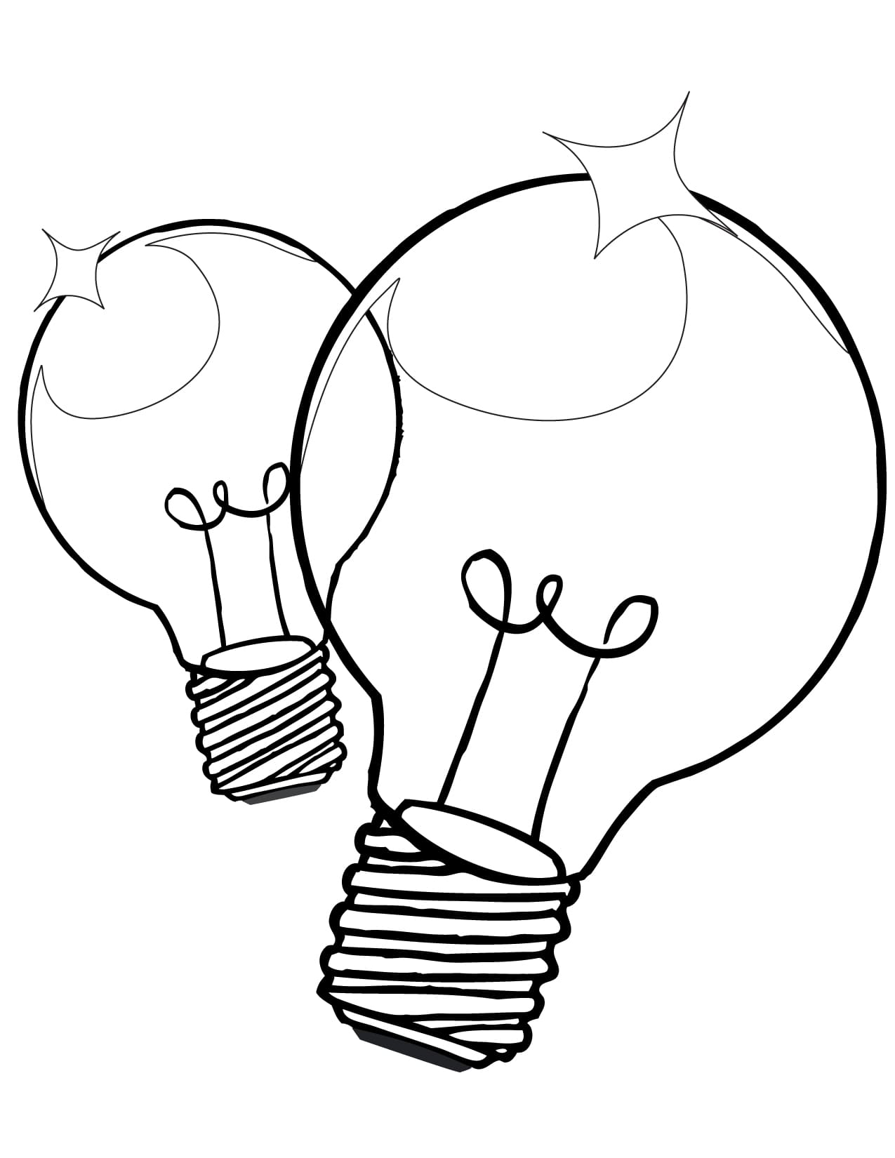 Christmas Light Bulb Image For Kids Coloring Page