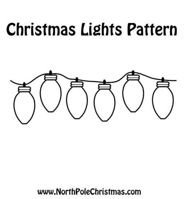 Christmas Light Printable Image For Kids Coloring Page