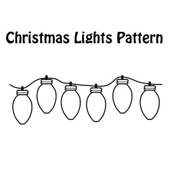 Christmas Lights For Kids Image Coloring Page