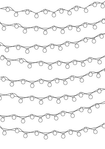 Christmas Lights Pattern Image For Kids Coloring Page