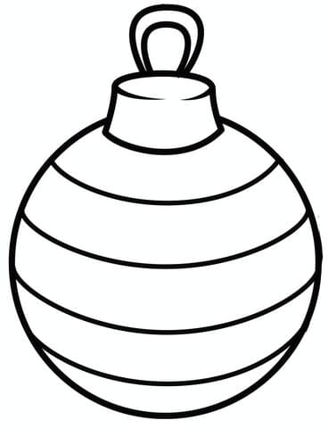 Christmas Ornament Clip Art For Children Coloring Page