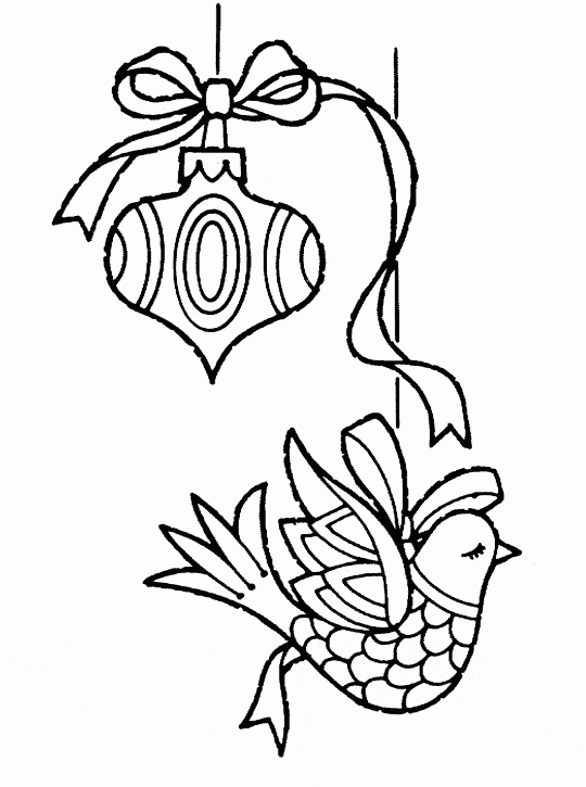 Christmas Ornament Clip Art Coloring Page