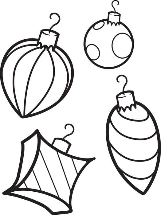 Christmas Ornament Cute Image Coloring Page