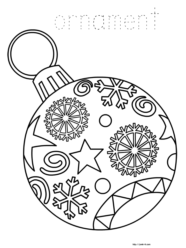 Christmas Ornament Drawing Picture Coloring Page