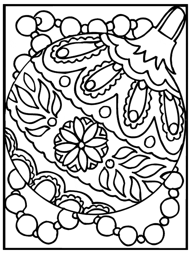 Christmas Ornament Drawing Coloring Page