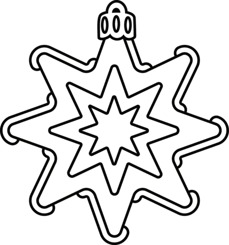 Christmas Ornament Free Coloring Page
