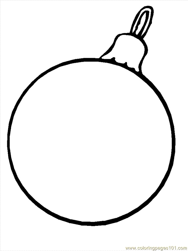 Christmas Ornament Image For Children Coloring Page